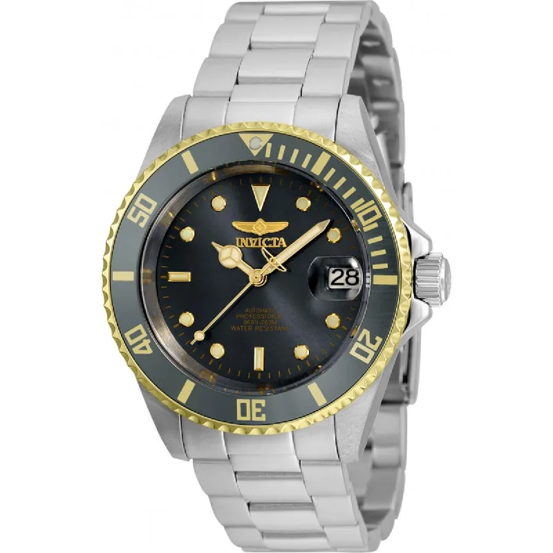 elegant dress watches for formal events   Invicta Men's Watch - Pro Diver Grey Dial Silver Stainless Steel Bracelet | 35847