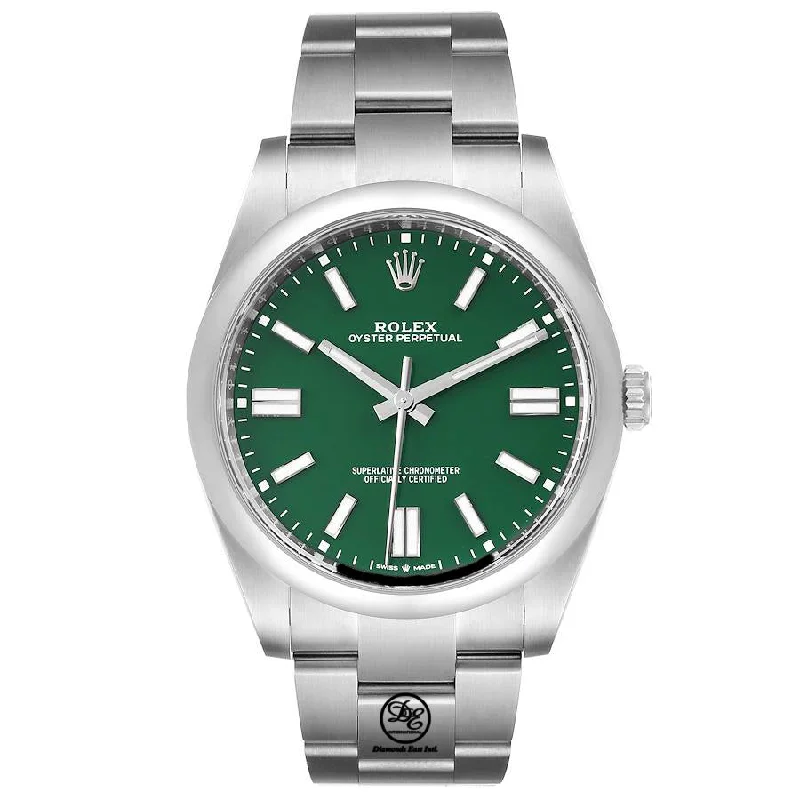 Watches for special occasions   Rolex Oyster Perpetual 124300 41mm GREEN Dial Stainless Steel Watch UNWORN