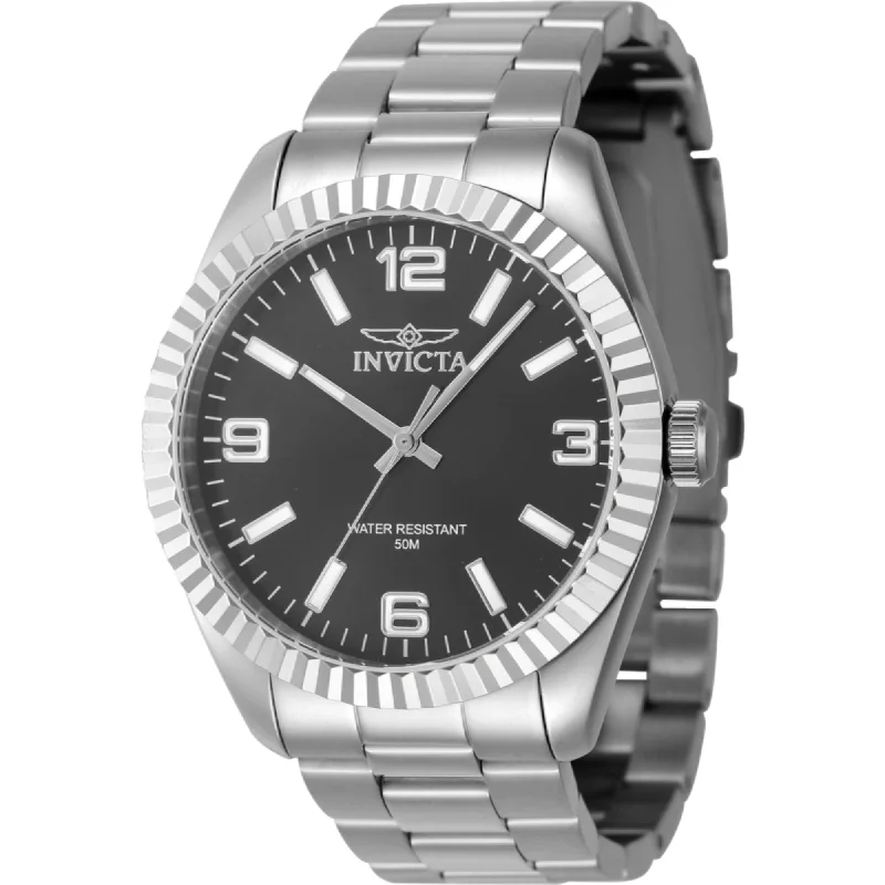 Watches with a sophisticated look   Invicta Men's Watch - Specialty Black Dial Stainless Steel Bracelet Quartz | 47448