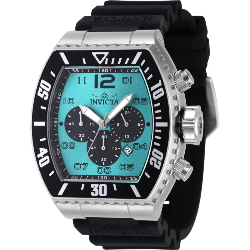 Watches for daily wear   Invicta Men's Quartz Watch - Pro Diver Chronograph Turquoise, Black Dial Strap | 47285