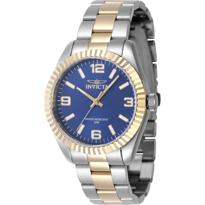 stylish watches for casual wear   Invicta Women's Watch - Specialty Quartz Blue Dial Two Tone Steel Bracelet | 47471