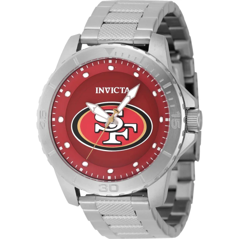 Watches with a sophisticated look   Invicta Men's Watch - NFL San Francisco 49ers Quartz Red Dial Steel Bracelet | 48086