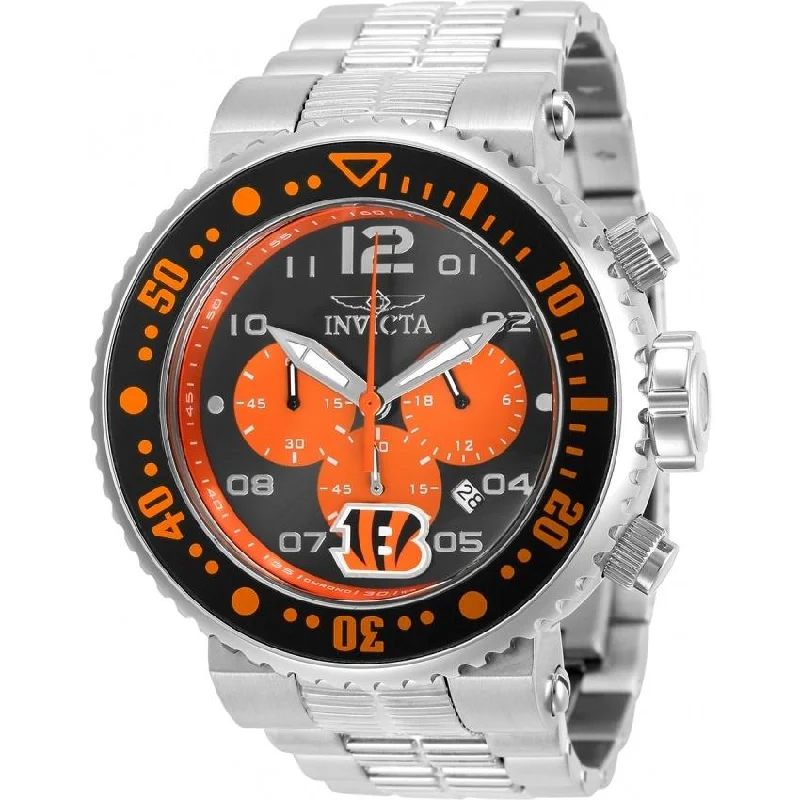 best luxury watches for men   Invicta Men's 30261 NFL Bengals Stainless Steel Watch