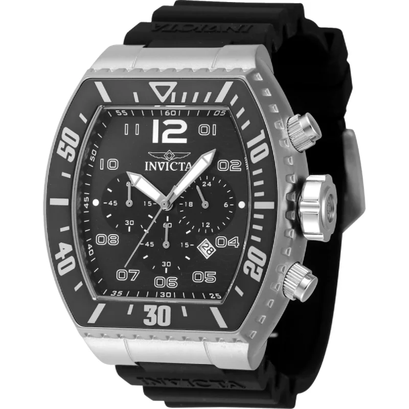 Watches for special occasions   Invicta Men's Chronograph Watch - Pro Diver Quartz Black Dial Silicone Strap | 47282