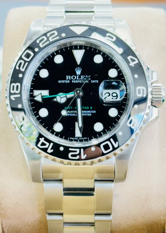 Watches with a stylish look   Rolex GMT-Master II 40mm 116710LN Black Ceramic Bezel PAPERS MINT
