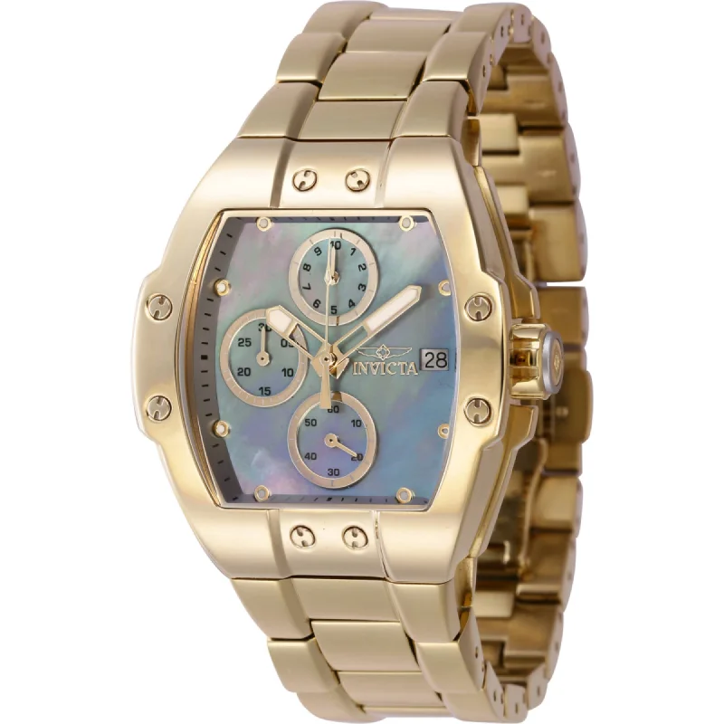 Watches made for exclusive collectors   Invicta Women's Watch - S1 Rally Mother of Pearl Dial Yellow Gold Bracelet | 45770