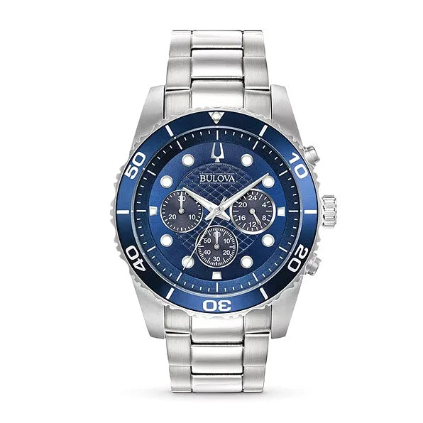 classic pocket watches for collectors   Bulova Exclusive Men's Blue Watch 98A209