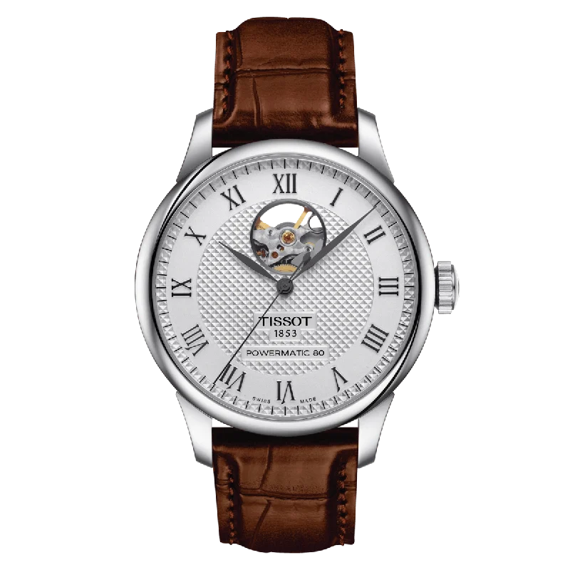 women’s watches with interchangeable bands   Tissot Le Locle Powermatic 80 Open Heart T006.407.16.033.01