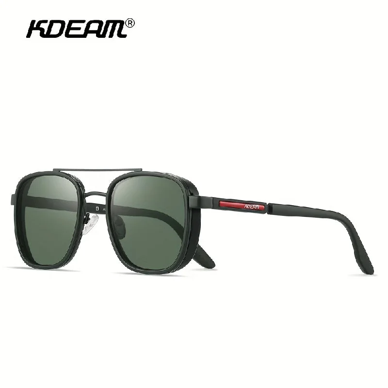 minimalistic watches for men with leather bands   KDEAM - Round Frame  Polarised Men's Sunglasses
