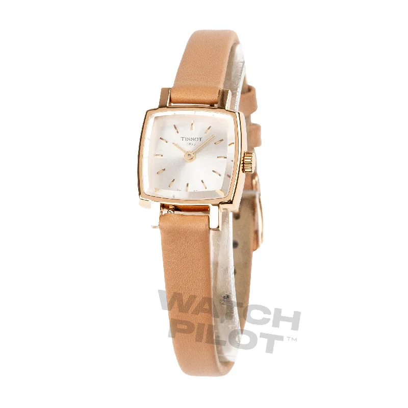 Luxury brand automatic watches for men   Tissot Lovely Summer Square Ladies Rose Gold Watch T0581093603101