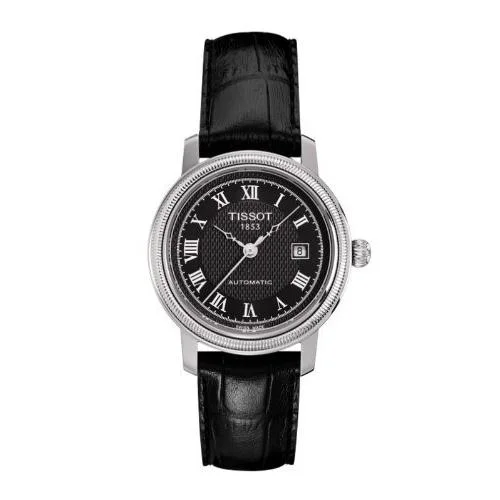 Watches for special occasions   Tissot Women's T0452071605300 Bridgeport Black Leather Watch