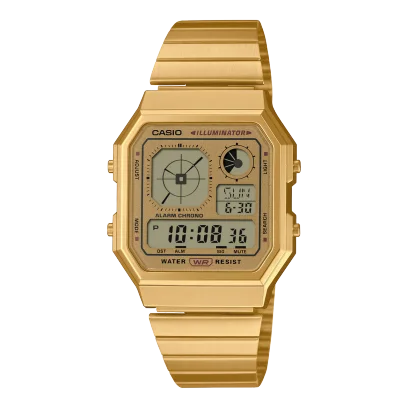 elegant dress watches for formal events   Retro Unisex WR - A130WEG-9ADF