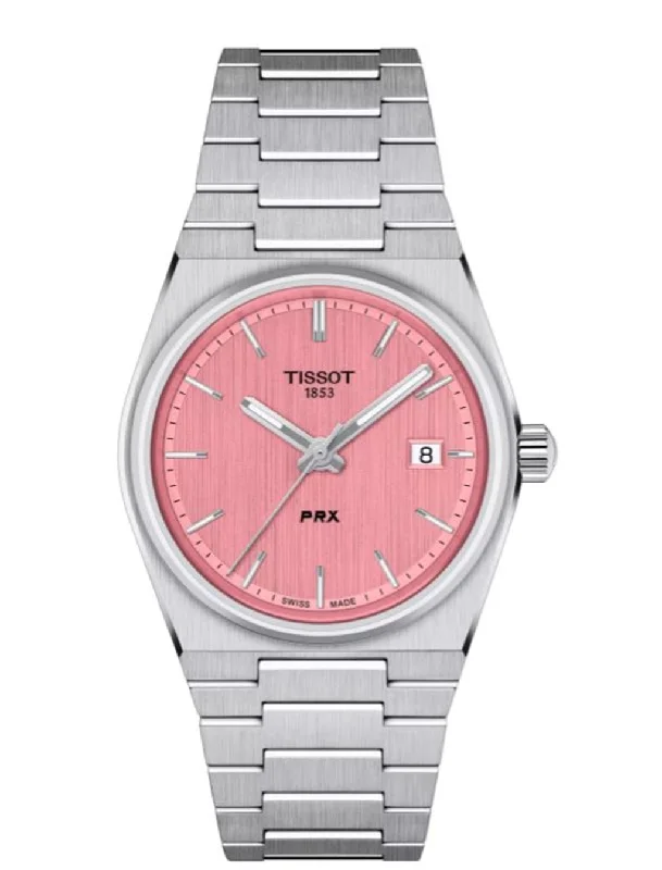 designer watches for special occasions   Tissot PRX 35mm Pink Dial