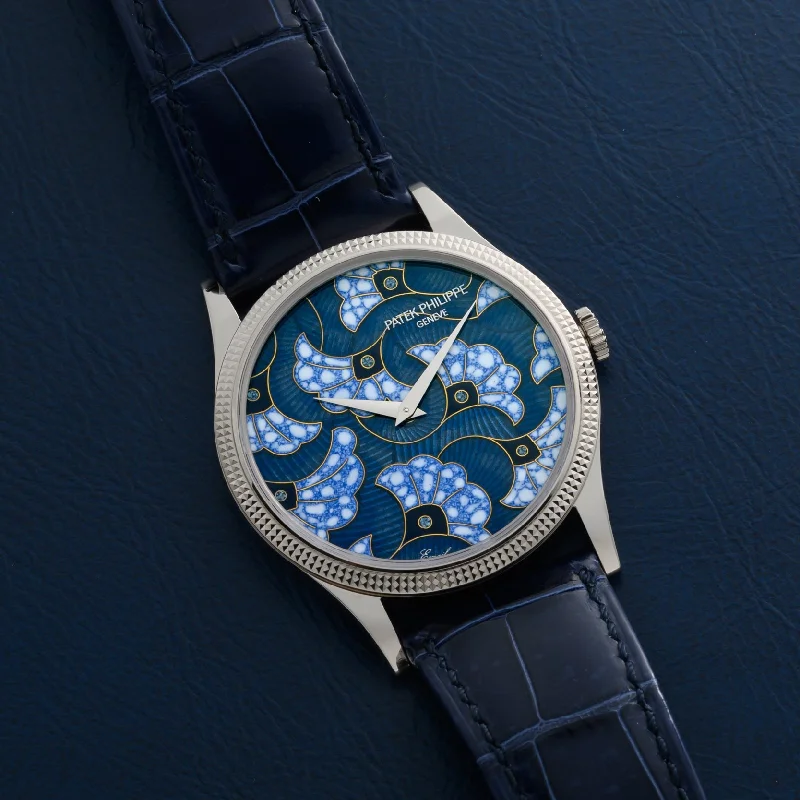 Watches for daily wear   Patek Philippe Calatrava Cloisonné 'Wax Print in the Blues'