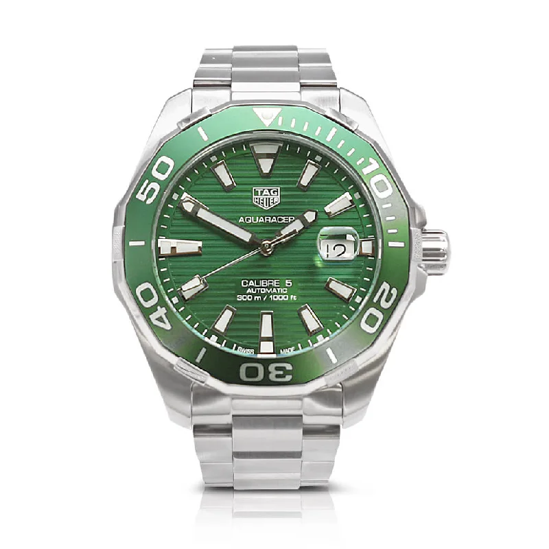 Women's dress watches with elegant straps   TAG Heuer 43mm Steel Aquaracer 300M Watch Ref: WAY201S.BA0927