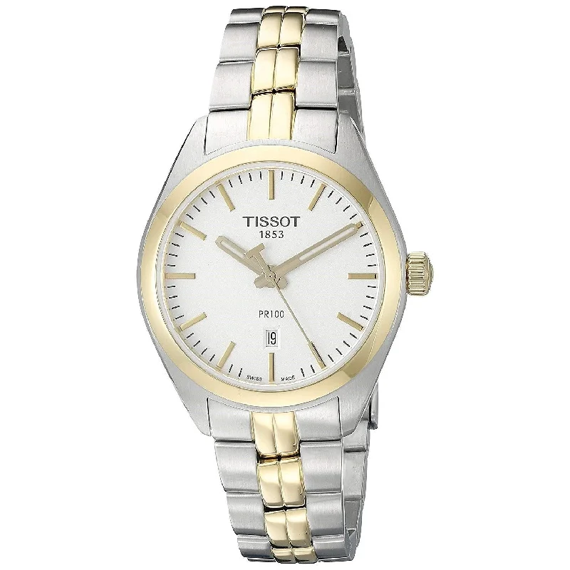 Women's dress watches with elegant straps   Tissot Women's T1012102203100 PR 100 Two-Tone Stainless Steel Watch