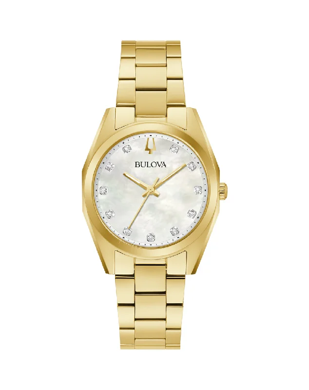 Watches with classic style for timeless appeal   Bulova Classic Surveyor Stainless Steel Mother of Pearl Dial Watch 97P172