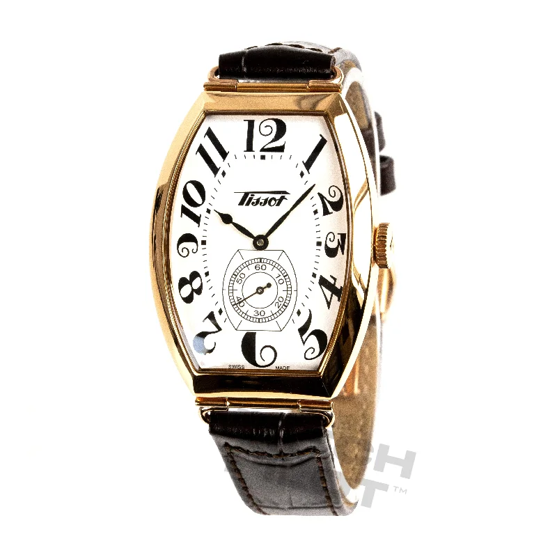 classic pocket watches for collectors   Tissot Ladies Watch Heritage Porto Hand Wind White Brown T1285053601200
