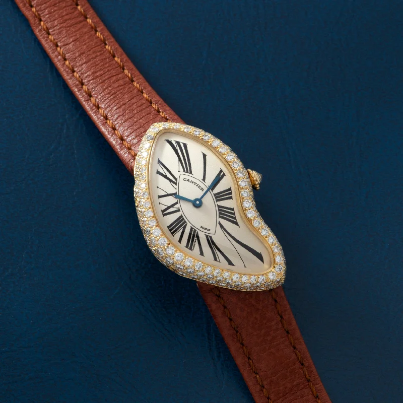 Women's dress watches with elegant straps   Cartier Crash Diamonds