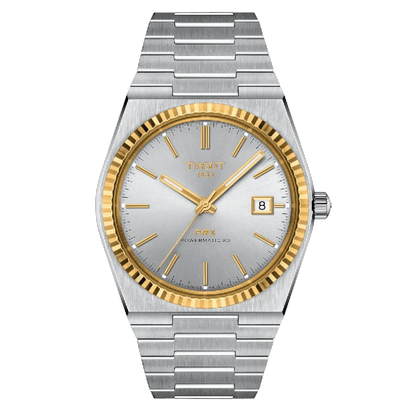 Casual watches for weekend outings   Tissot PRX Powermatic 80 Steel and 18K Gold Bezel T931.407.41.031.01
