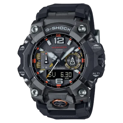 minimalistic watches for men with leather bands   G-Shock Mens 200m Carbon Core Triple Sensor Mudmaster - GWG-B1000EC-1A