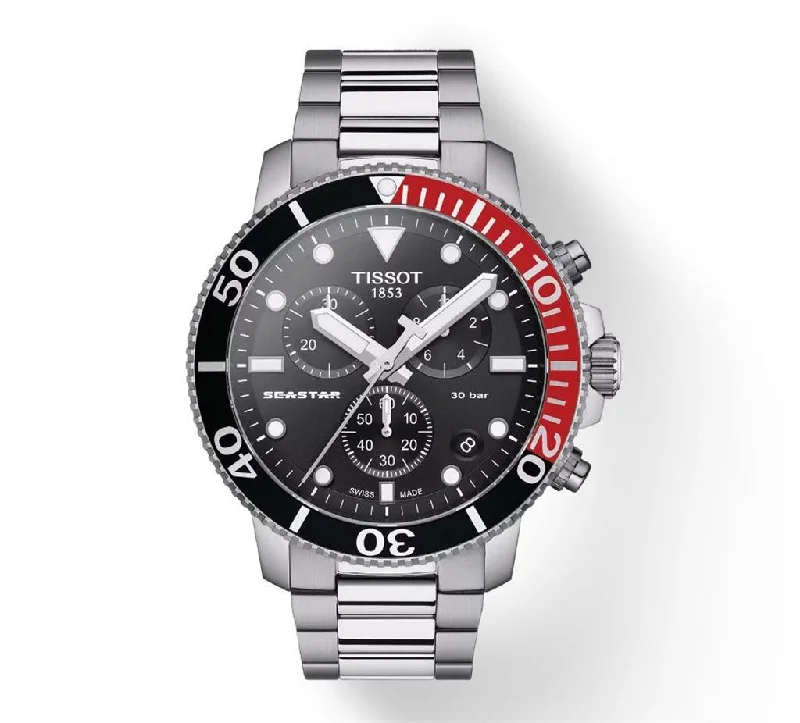 Luxury quartz watches with high-end movements   Tissot Seastar 1000 Chronograph 45mm