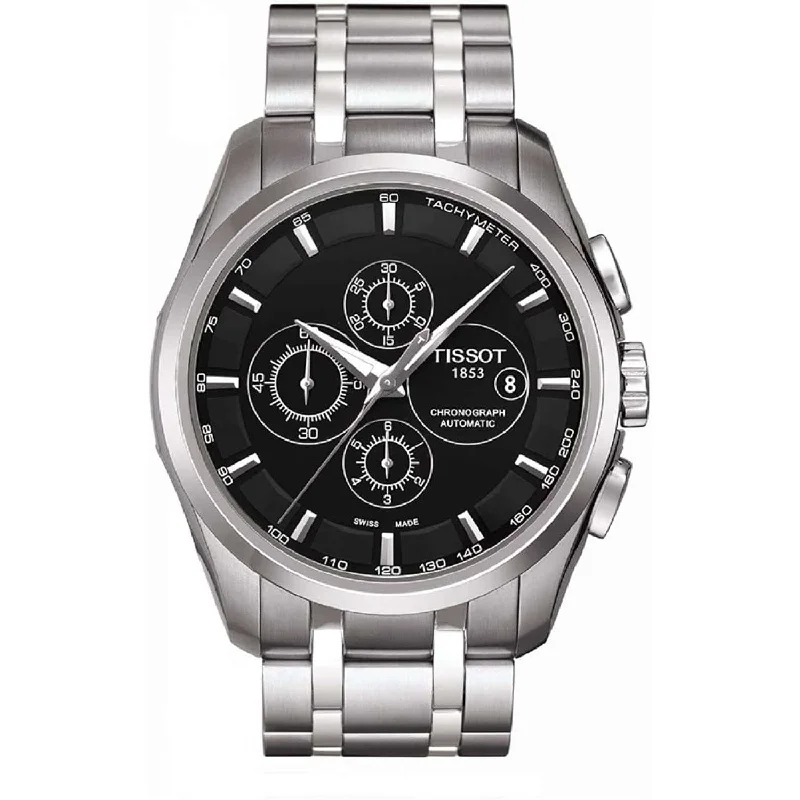 Casual watches for weekend outings   TISSOT COUTURIER CHRONOGRAPH 43 MM MEN WATCH T0356271105100