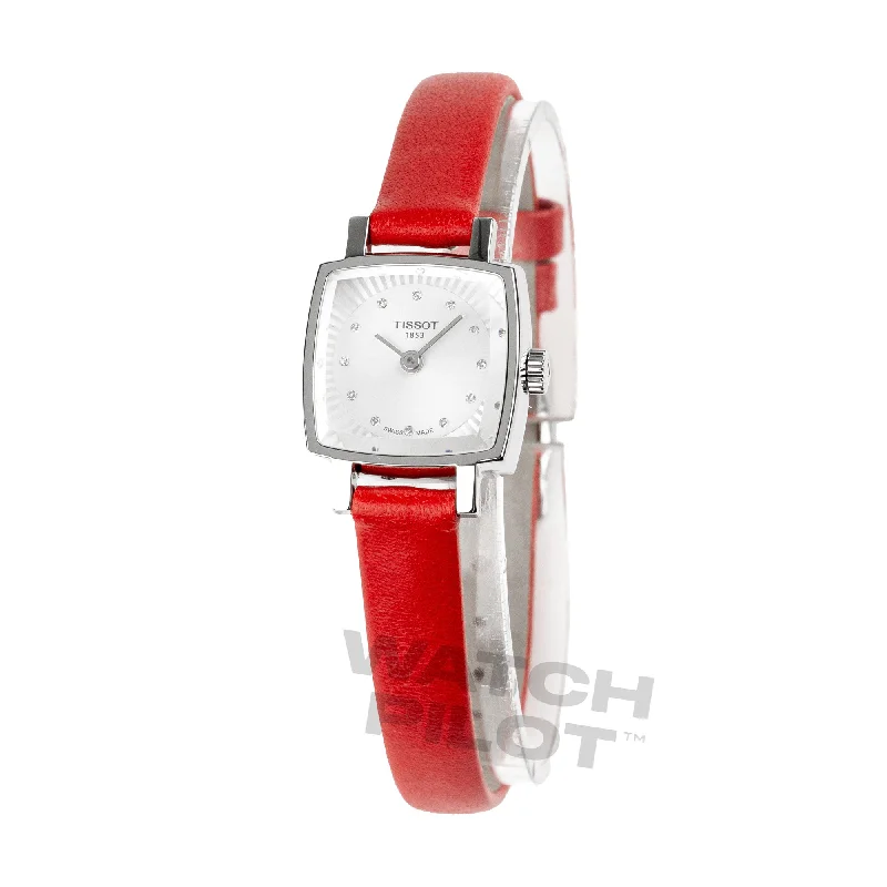 elegant dress watches for formal events   Tissot Lovely Summer Ladies Silver Red Watch T0581091603600