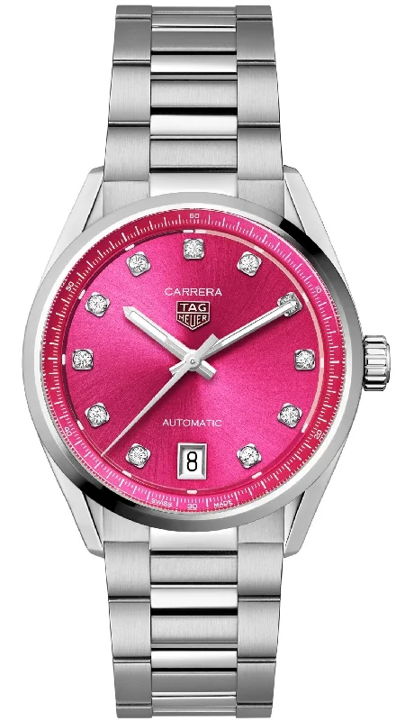 stylish watches for everyday wear   TAG Heuer Watch Carrera Pink