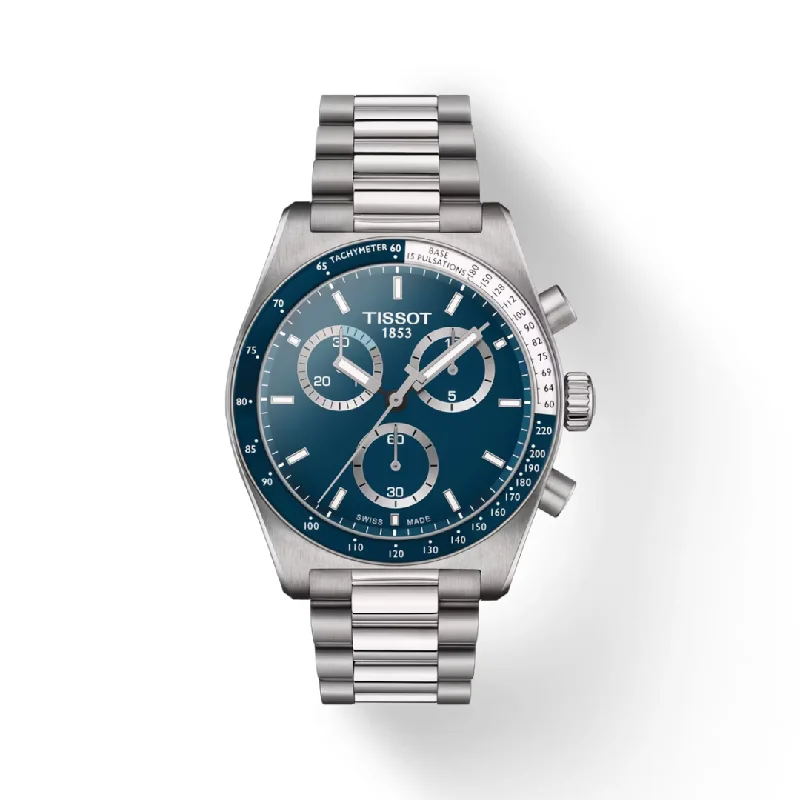 Watches with a stylish look   Tissot Chronograph with Navy Dial