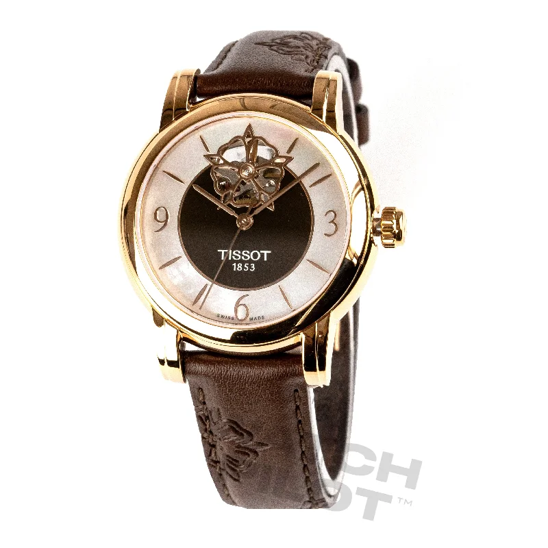 Men's dress watches with slim profile Tissot Ladies Automatic Watch Heart Flower 35mm Powermatic 80 Brown T0502073711704 Men's dress watches with slim profile Tissot Ladies Automatic Watch Heart Flower 35mm Powermatic 80 Brown T0502073711704