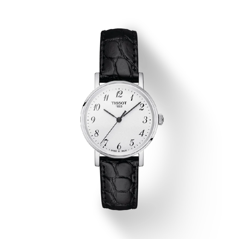 Watches with leather straps and quick release clasps   Tissot - Everytime Small Dameur - T1092101603200