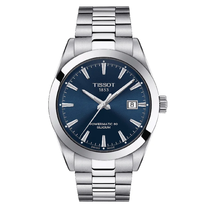stylish watches for everyday wear   Tissot - Gentleman Powermatic 80 Herreur - T1274071104100