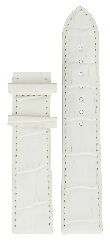 Casual watches for weekend outings   Tissot T71346676 Watch Band T610027506 White Leather 20 mm Jasmin