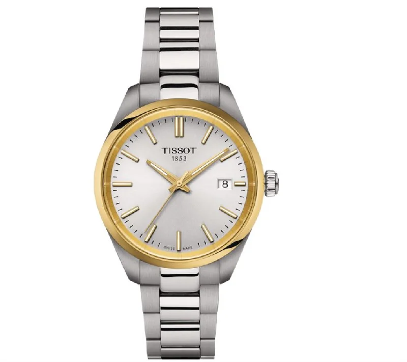 Men's dress watches with slim profile   Tissot 34Mm PR 100
