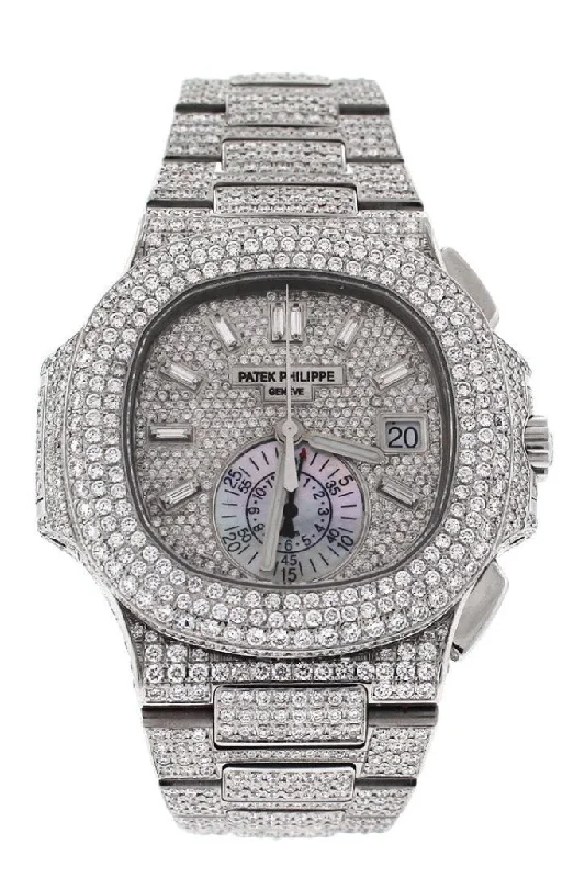 Watches with a sophisticated look   Patek Philippe Nautilus Custom Diamonds Men's Watch 5980/1A-019- Price Request Only